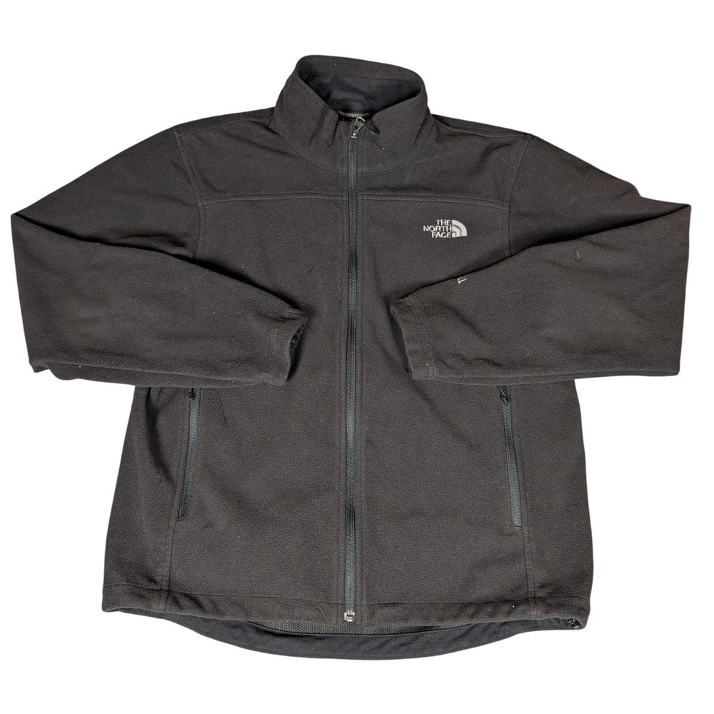 The North Face WindWall Fleece Jacket Full Zip Black Mens Outdoor Hiking Layer - Picture 2 of 12